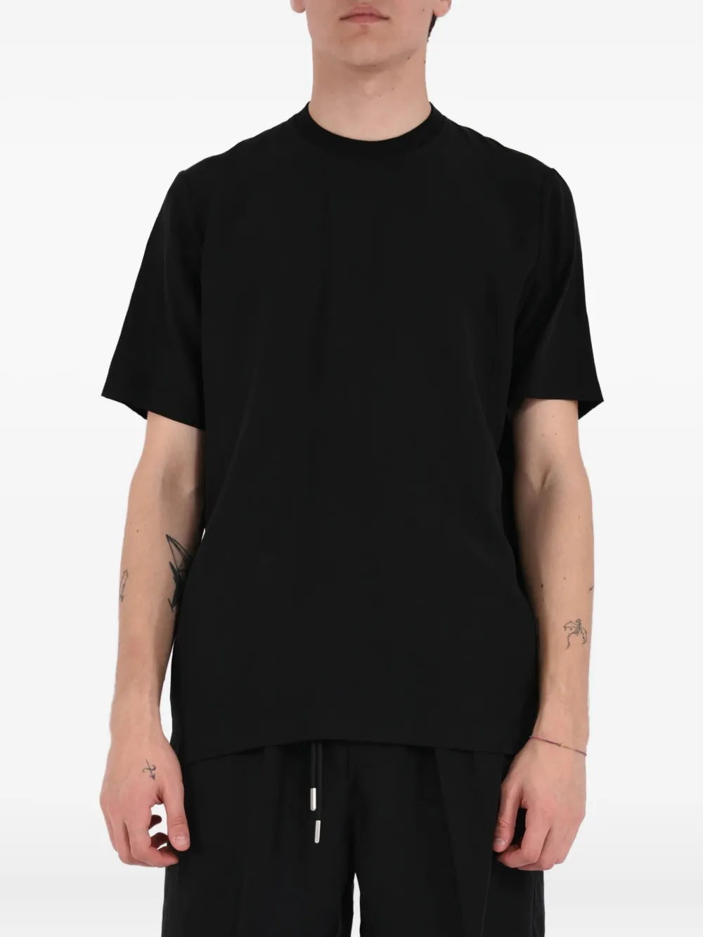 YES LONDON cotton T-shirt - ブラック YES LONDON cotton T-shirt - ブラック