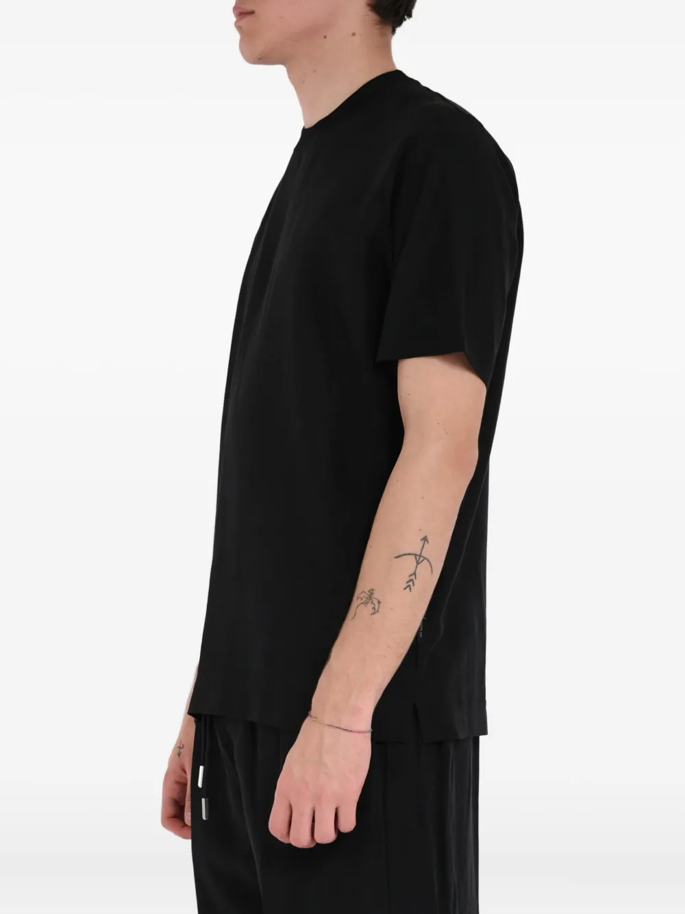 YES LONDON Katoenen T-shirt Zwart