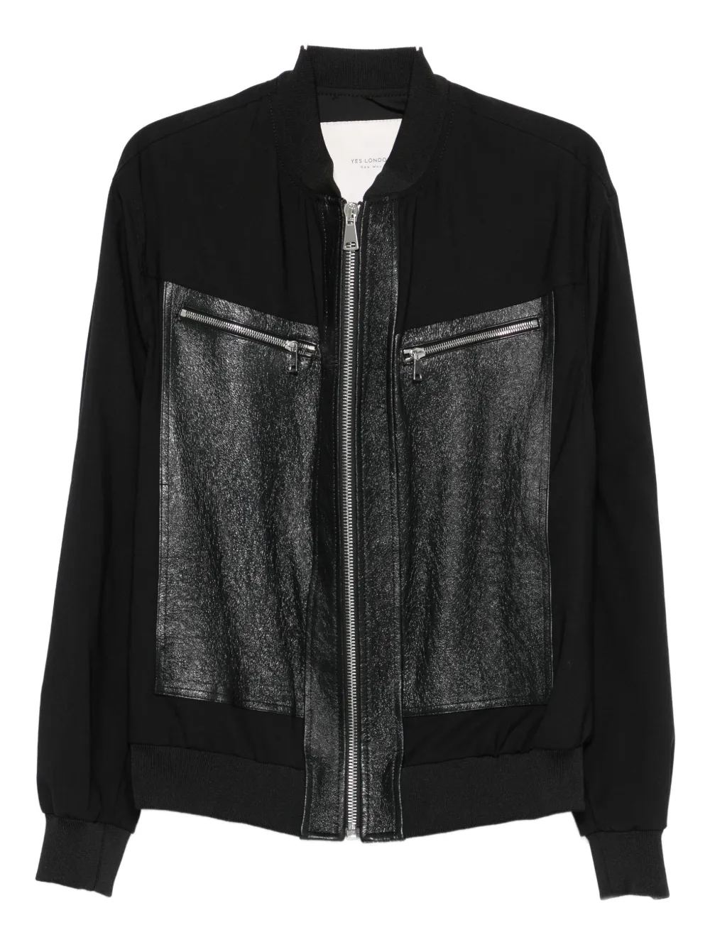 YES LONDON panelled zip-front jacket - Nero
