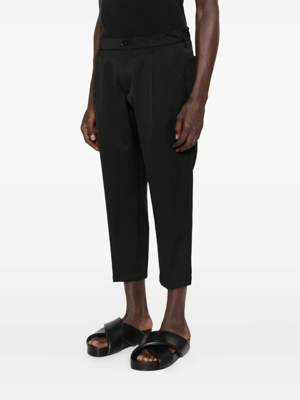 YES LONDON Plooibroek met elastische taille Zwart