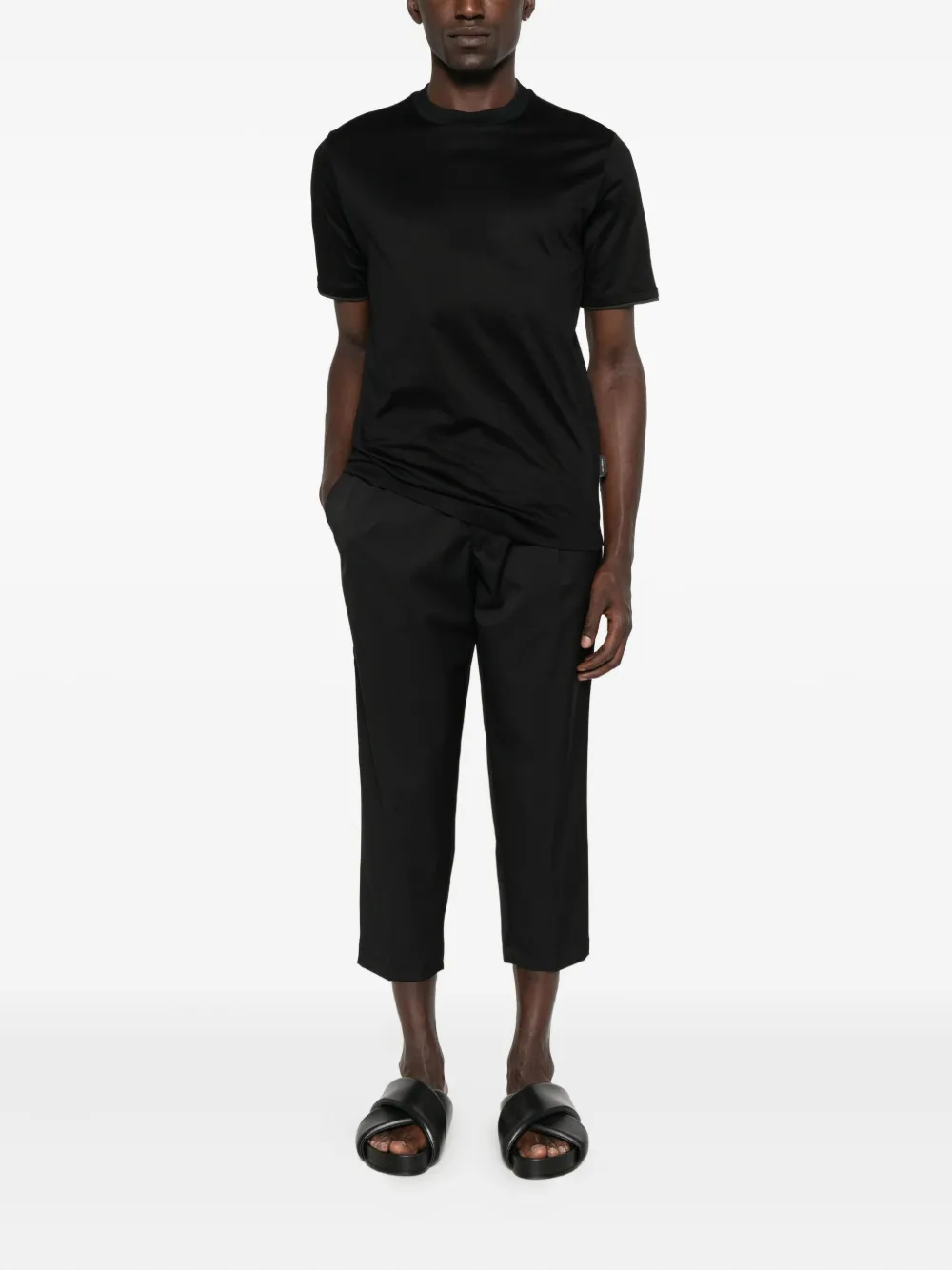 YES LONDON Plooibroek met elastische taille - Zwart