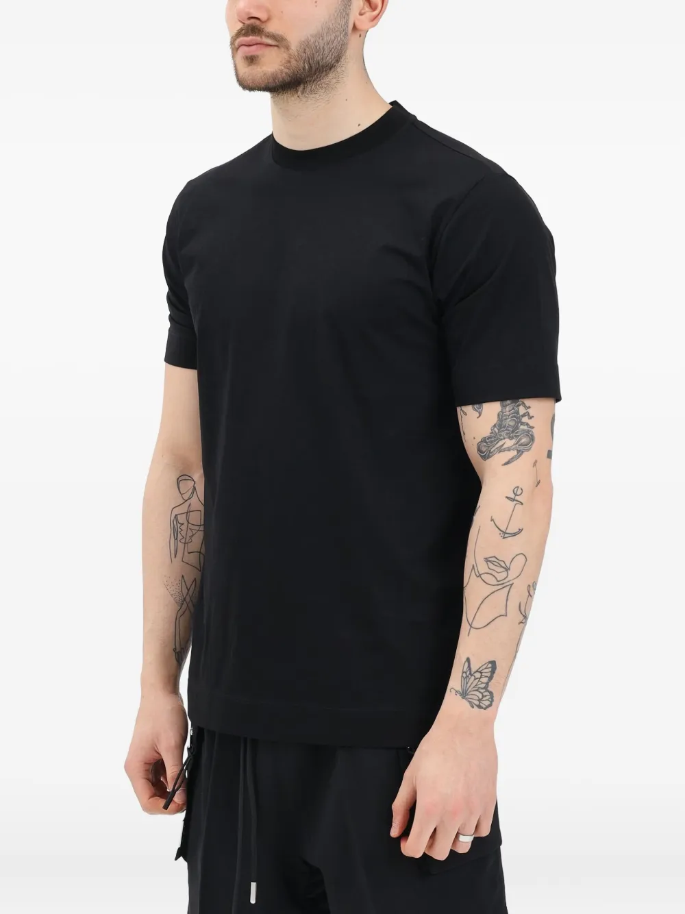 YES LONDON Katoenen T-shirt Zwart