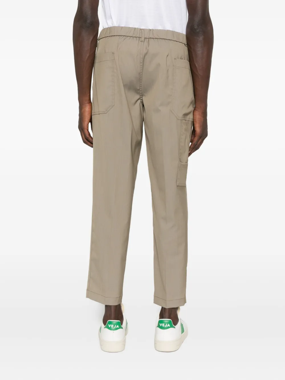 YES LONDON Plooibroek met elastische taille Groen