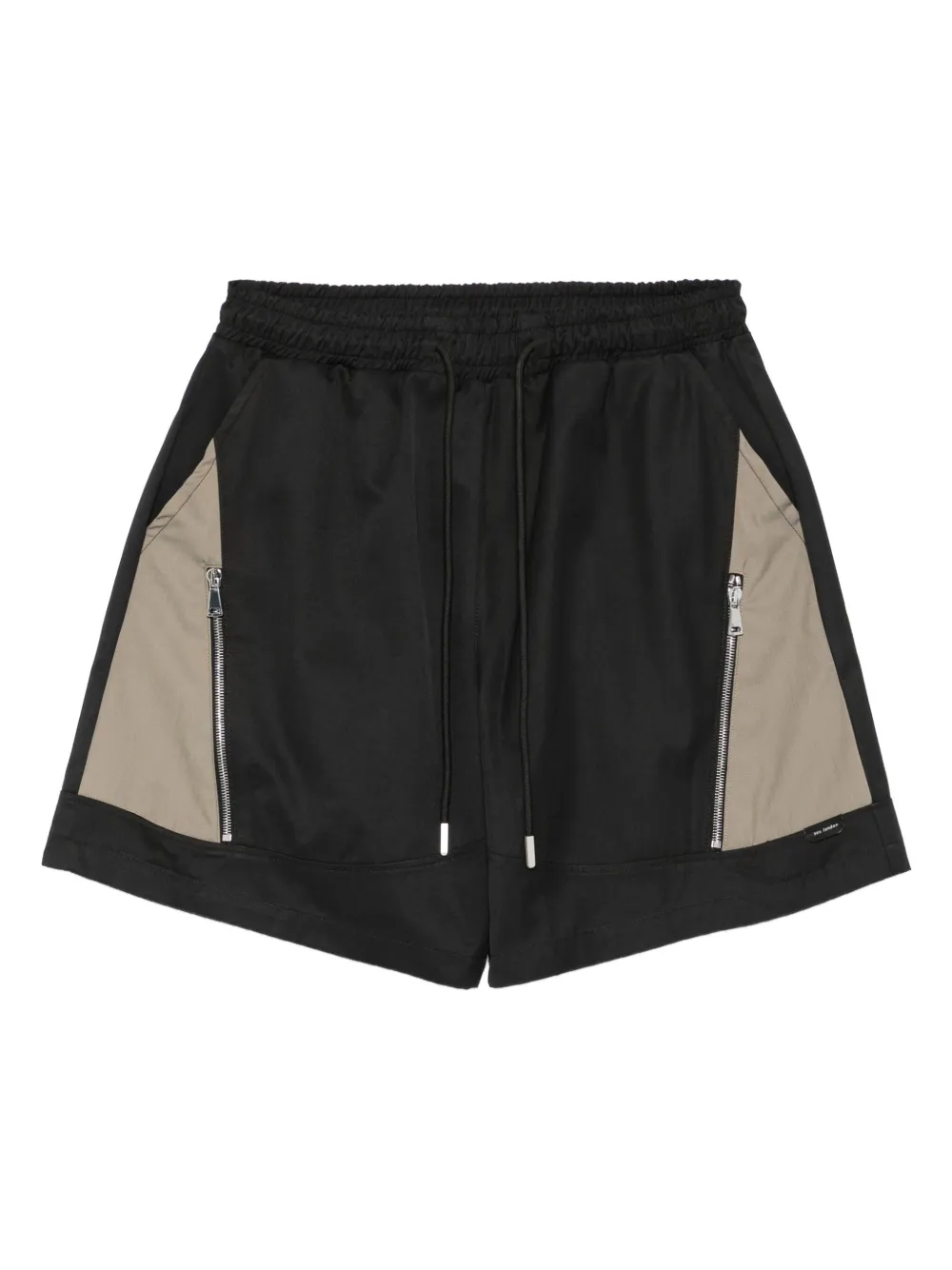 YES LONDON panelled zip-detail shorts | Black | Image 1