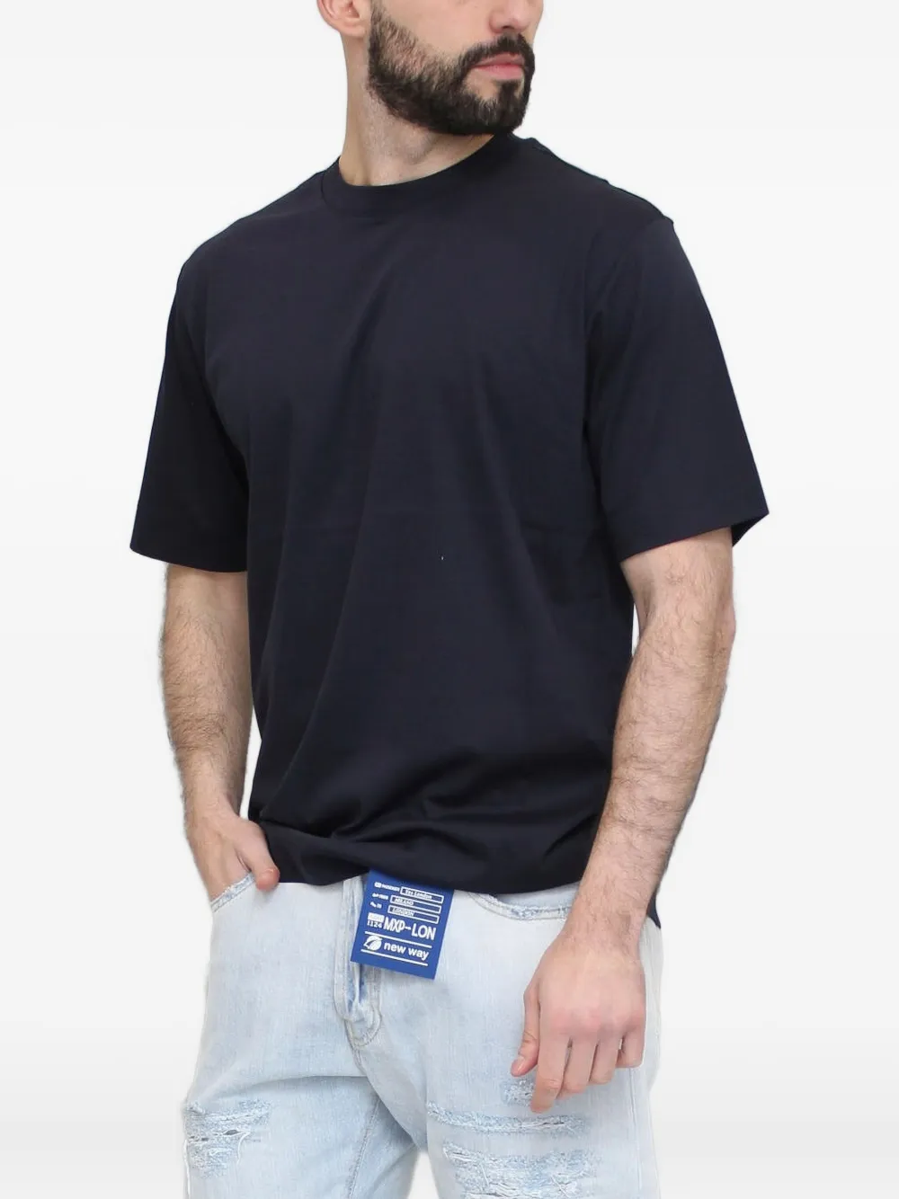 YES LONDON crew-neck T-shirt - ブラック YES LONDON crew-neck T-shirt - ブラック
