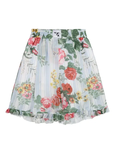 Vivetta Kids floral-print ruffled shorts