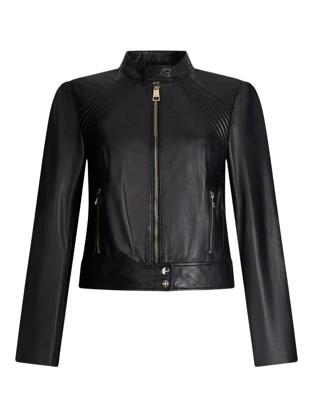 LIU JO Leather biker jacket - Nero