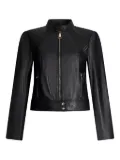 LIU JO zip-front leather jacket - Black