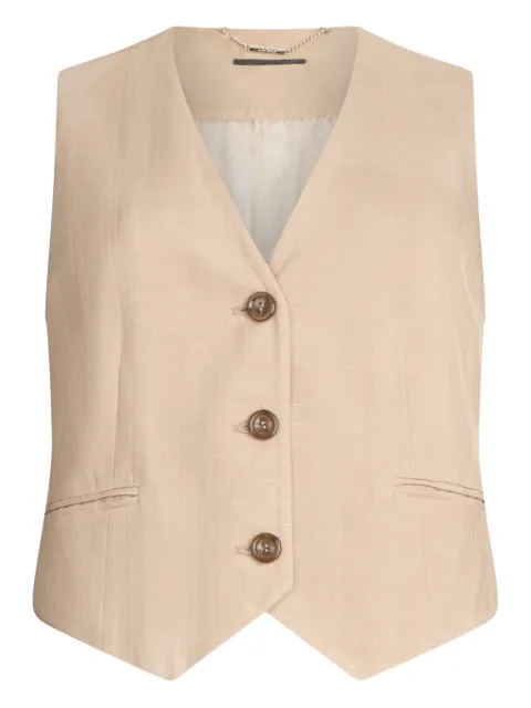 LIU JO lace-detailing gilet 