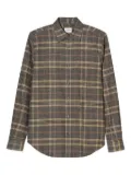 Closed checked cotton shirt - Brown
