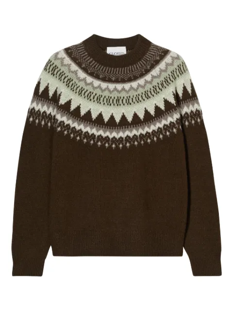 Closed fairisle-pattern crew-neck sweater