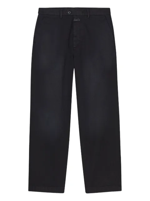 Closed straight-leg trousers