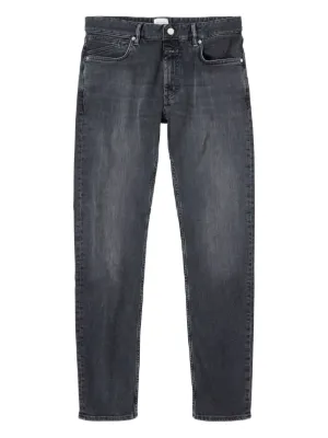 EVISU logo-print Tapered Jeans | Black | FARFETCH IN