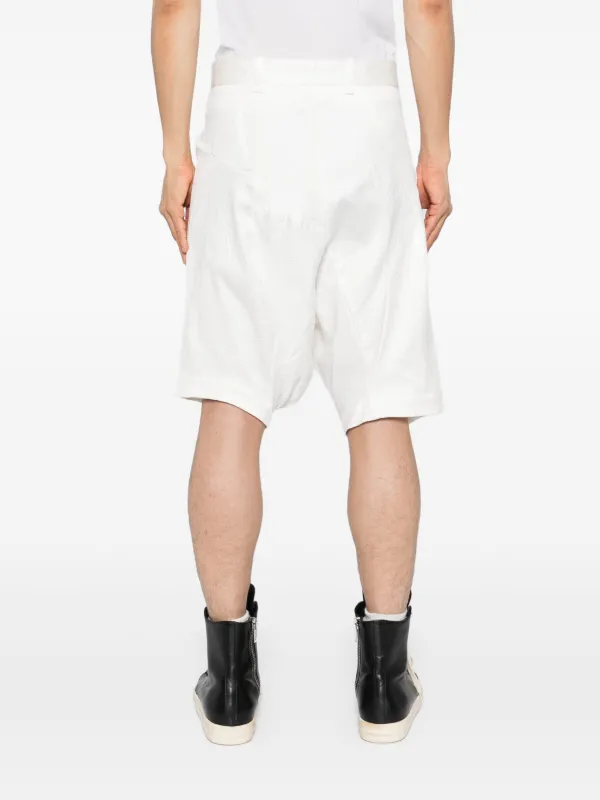 Leon Emanuel Blanck Pantaloni Corti Con Cavallo Basso Bianco