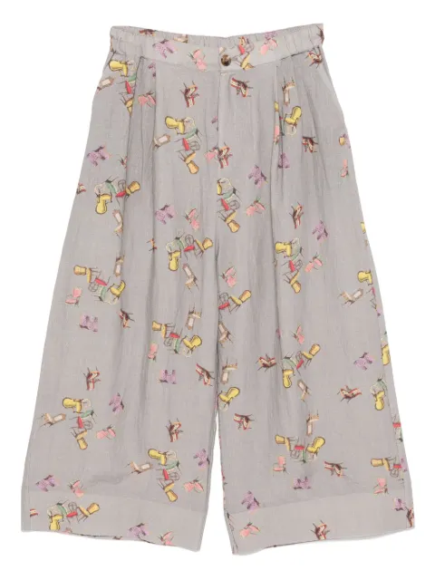 Undercover linen wide-leg pants