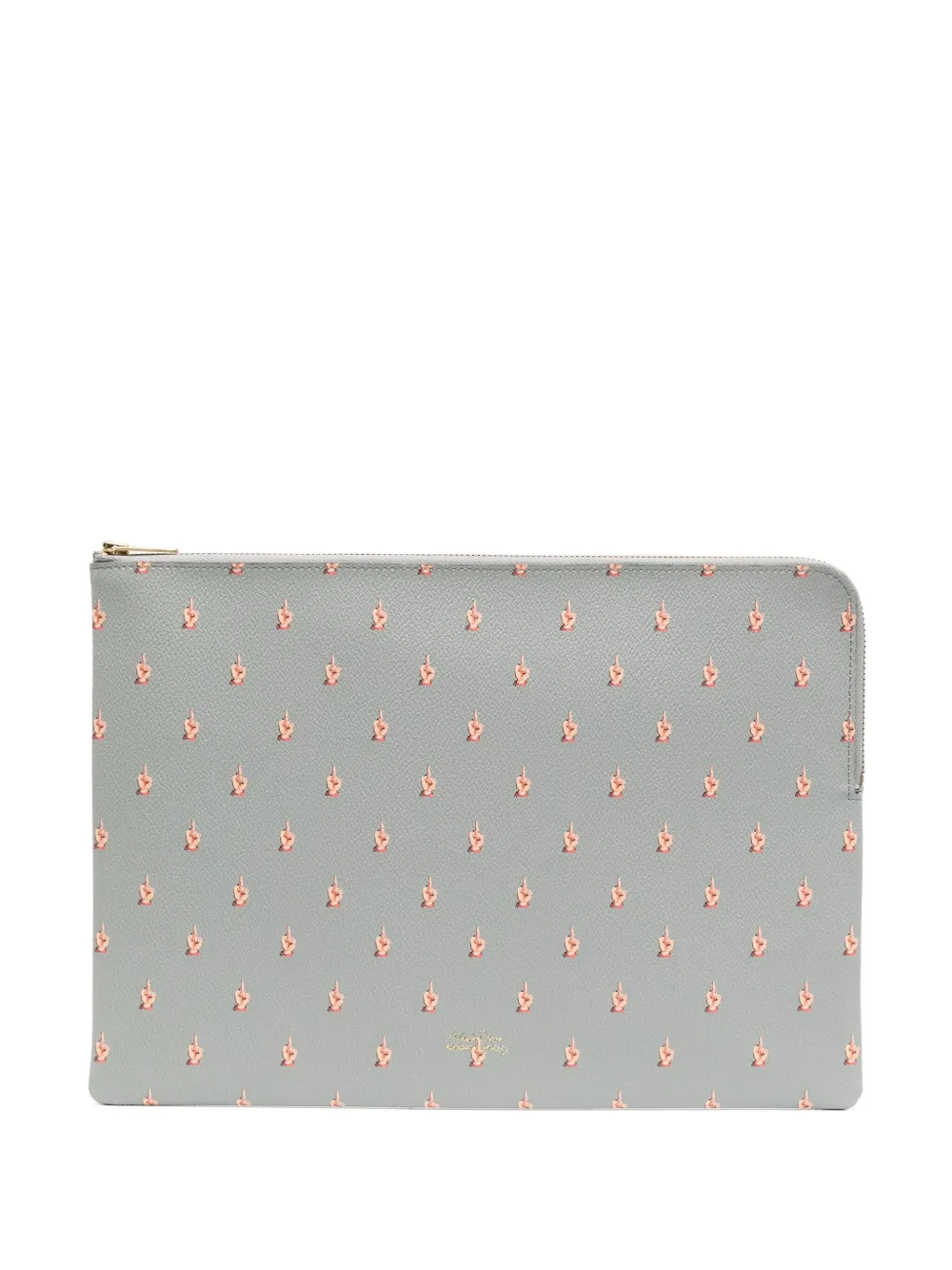 Undercover graphic-print clutch bag | Grey | Image 1