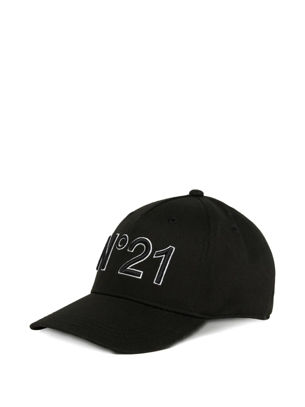 Nº21 Kids Katoenen honkbalpet Zwart
