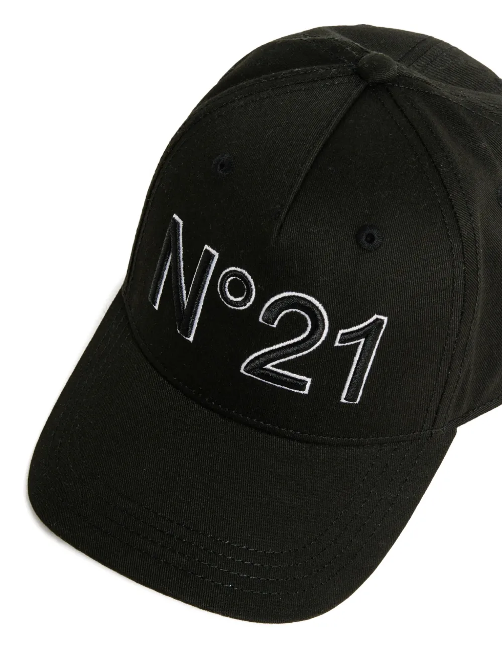 Nº21 Kids Katoenen honkbalpet Zwart