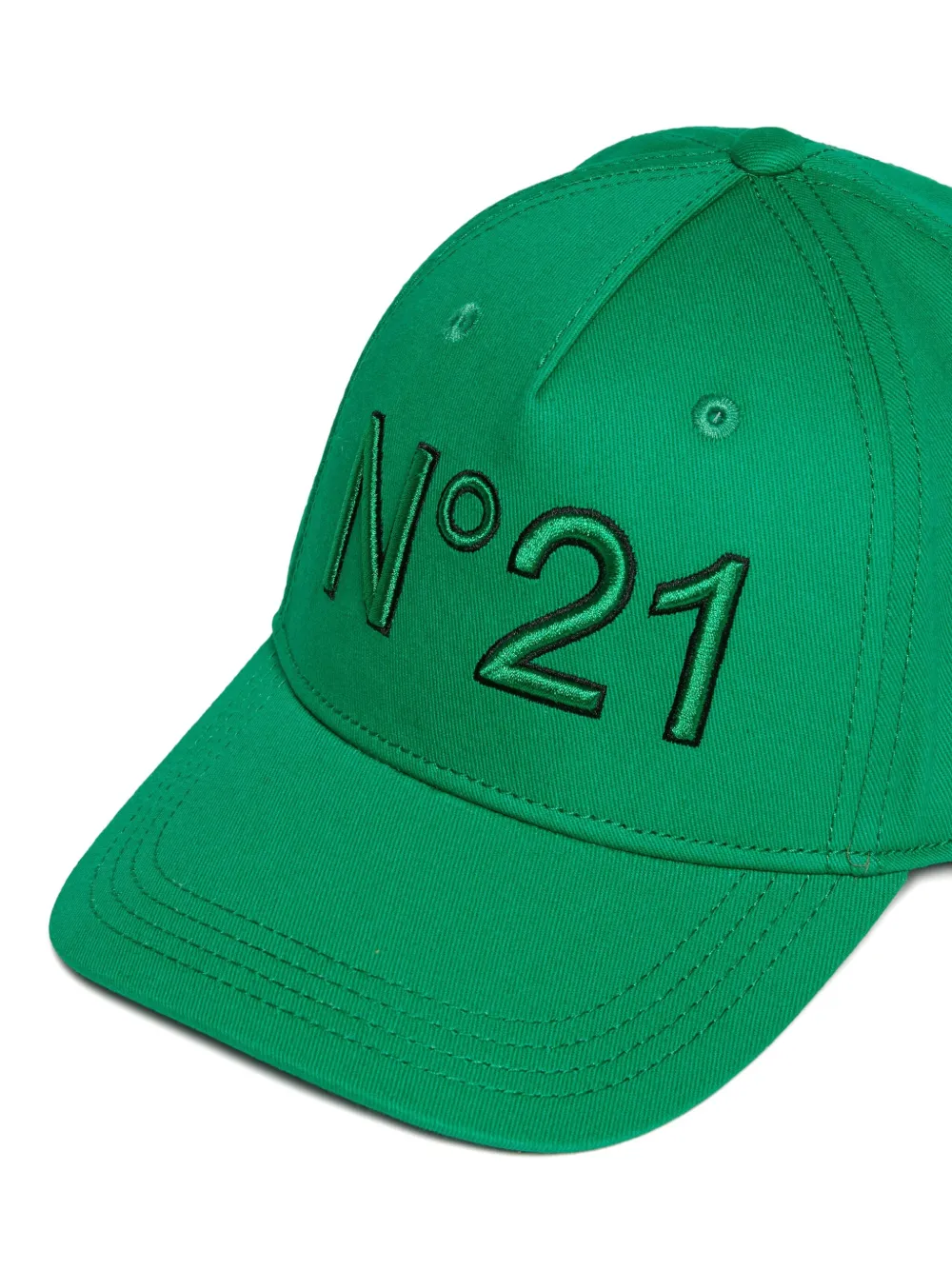 Nº21 Kids Honkbalpet met geborduurd logo Groen