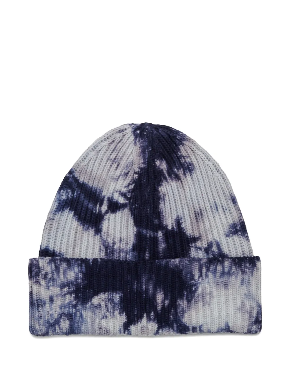 Nº21 Kids Geribbelde muts met tie-dye print - Blauw