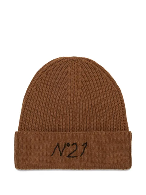 Nº21 Kids ribbed-knit beanie