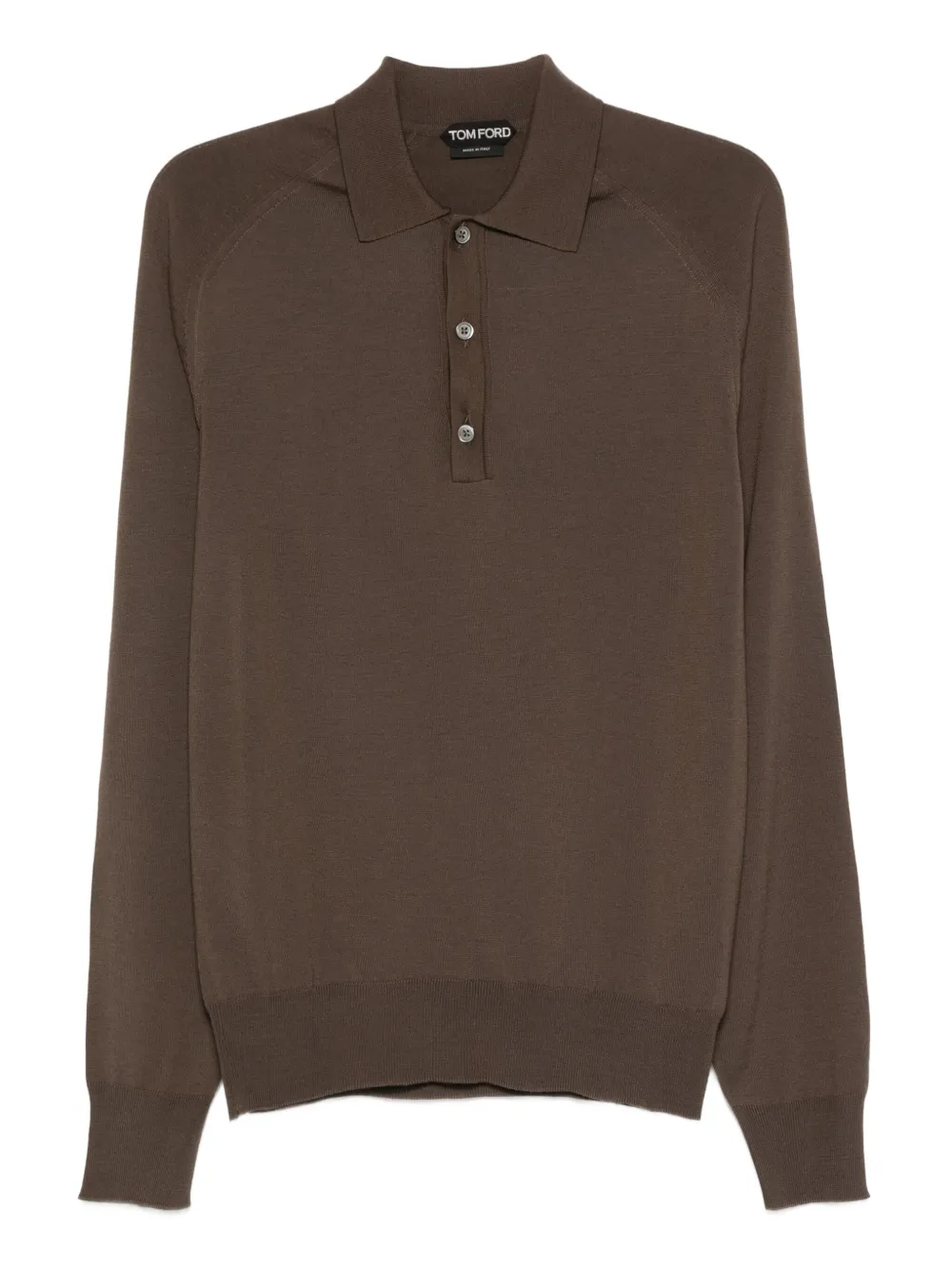 TOM FORD wool-blend polo shirt Bruin