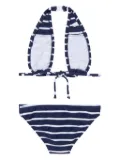 Nessi Byrd Kids striped halter-neck bikini - Blue