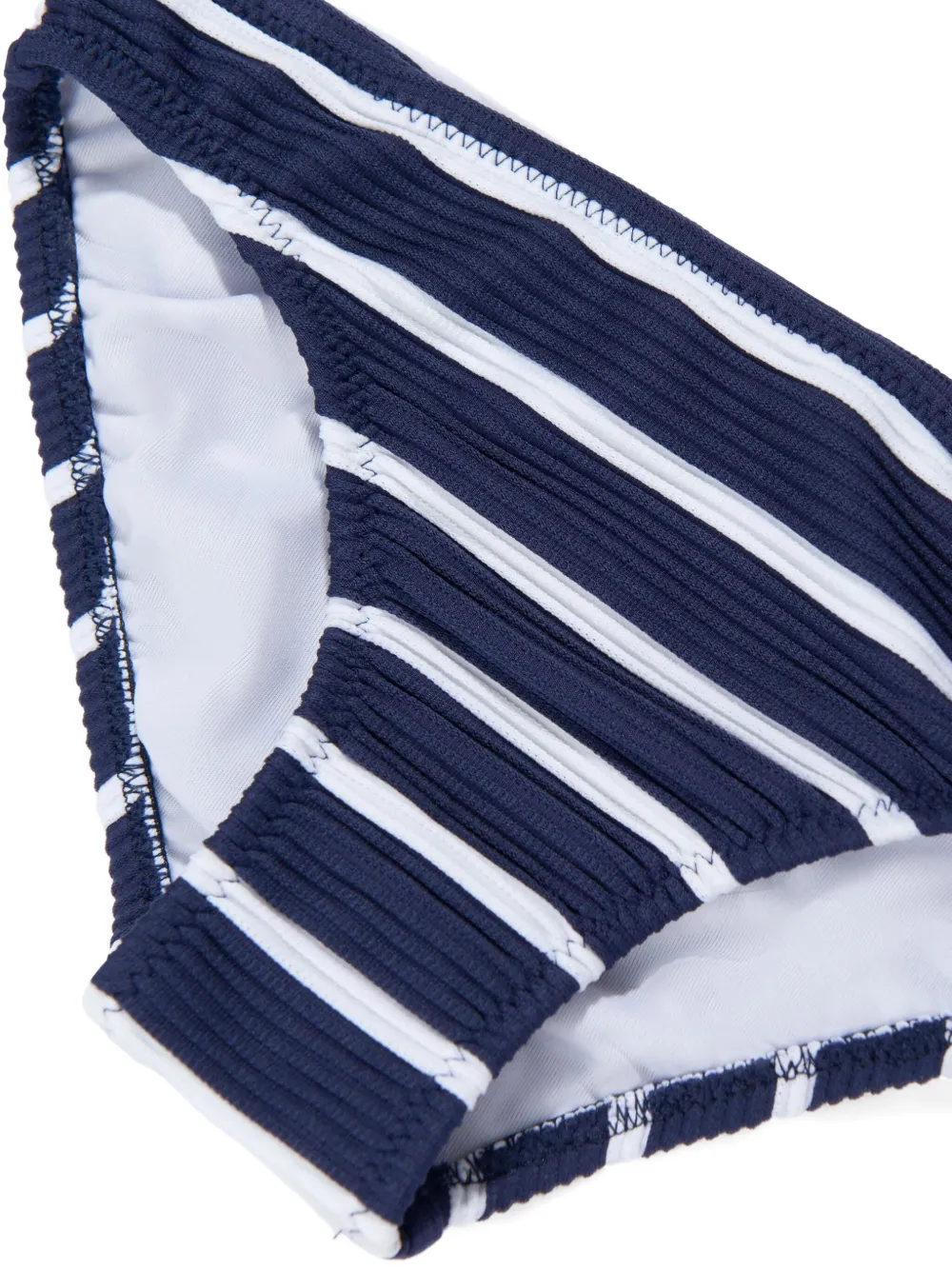 Nessi Byrd Kids Gestreepte bikini met halternek Blauw