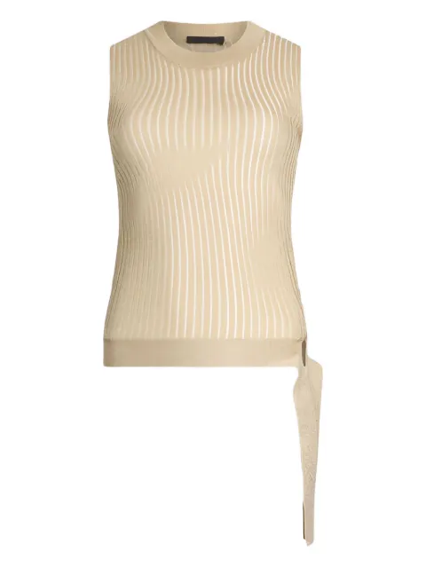 LIU JO haut en maille côtelée à ceinture nouée