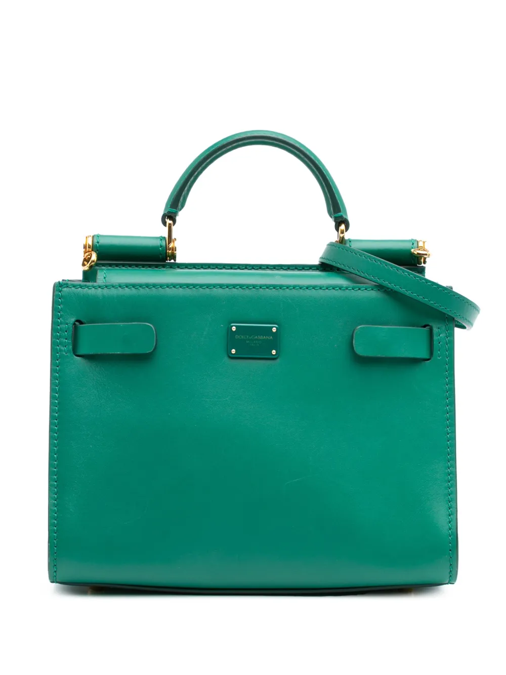 Dolce & Gabbana Pre-Owned 2000-2024 Small Leather Sicily 62 satchel - Verde