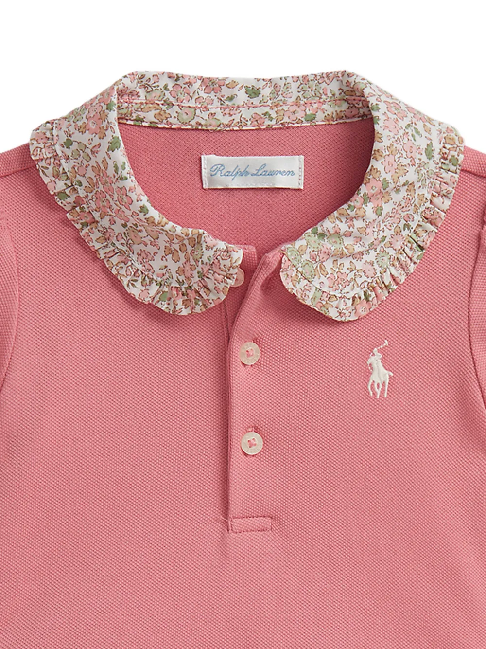 POLO RALPH LAUREN KIDS Romper met ruches Roze