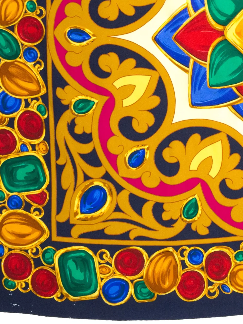 Pre-owned Chanel 1980s Gemstone-print Scarf