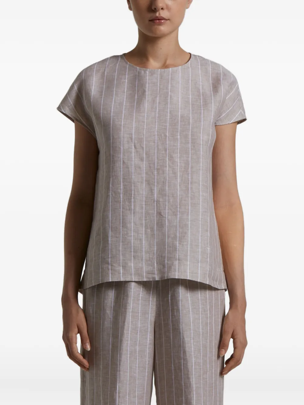 Peserico striped short-sleeve top | Neutrals | Image 1