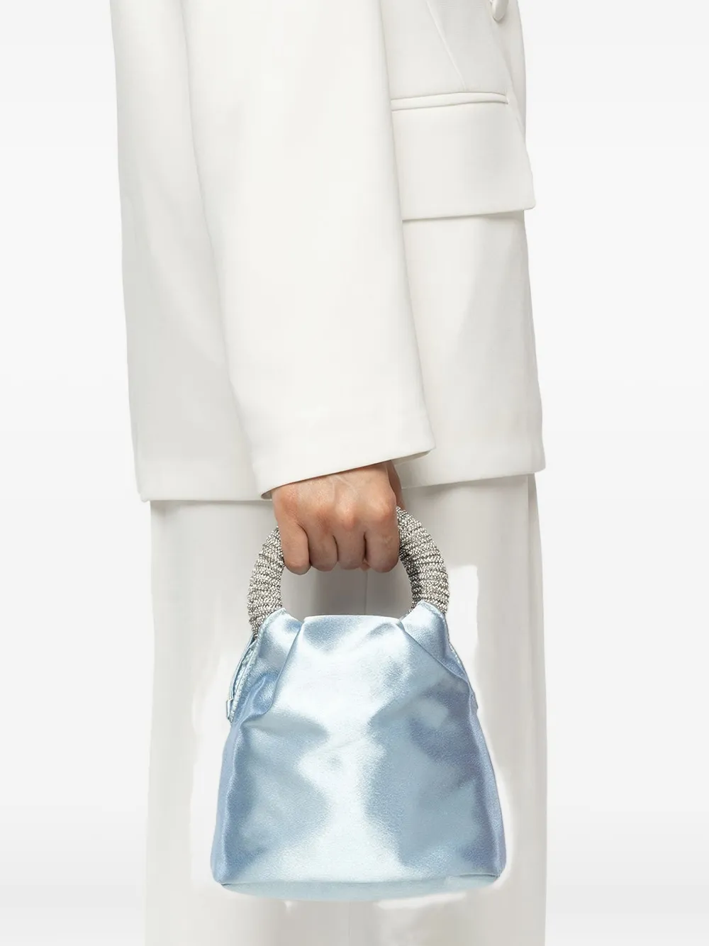 Twenty Four Haitch Crystal-embellished Satin Tote Bag