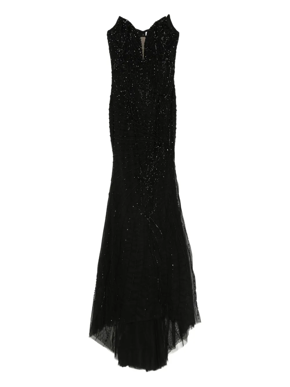 Holland & Holland Embellished Fishtail Maxi Dress In Black