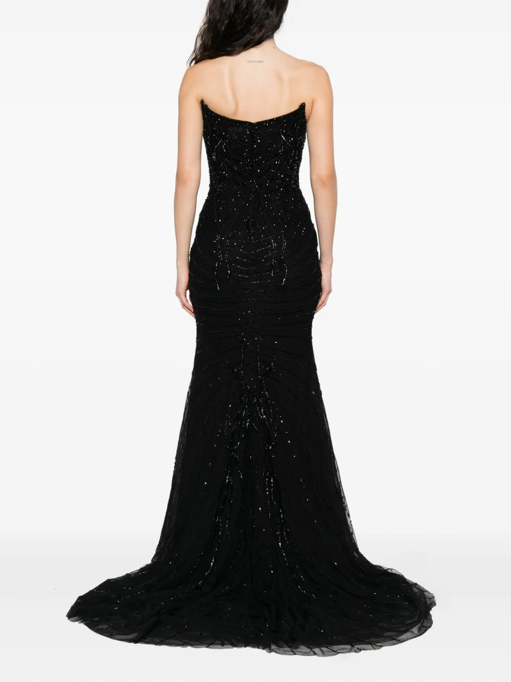 Holland & Holland Embellished Fishtail Maxi Dress In Black