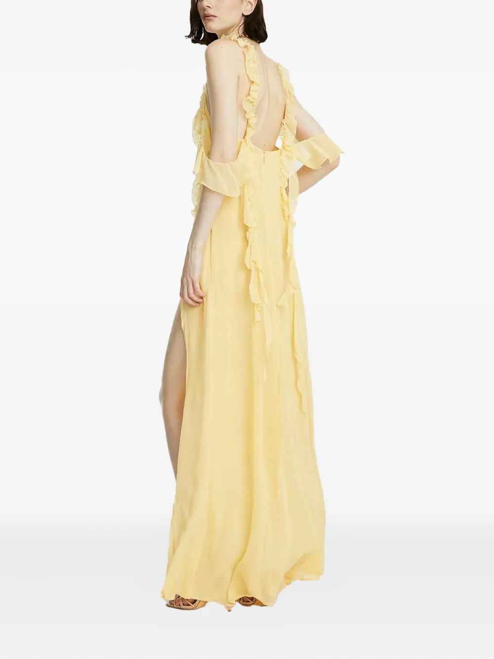 Celeste ruffl-details v-neck maxi dress | Cocktail & Party Dresses | Image 2