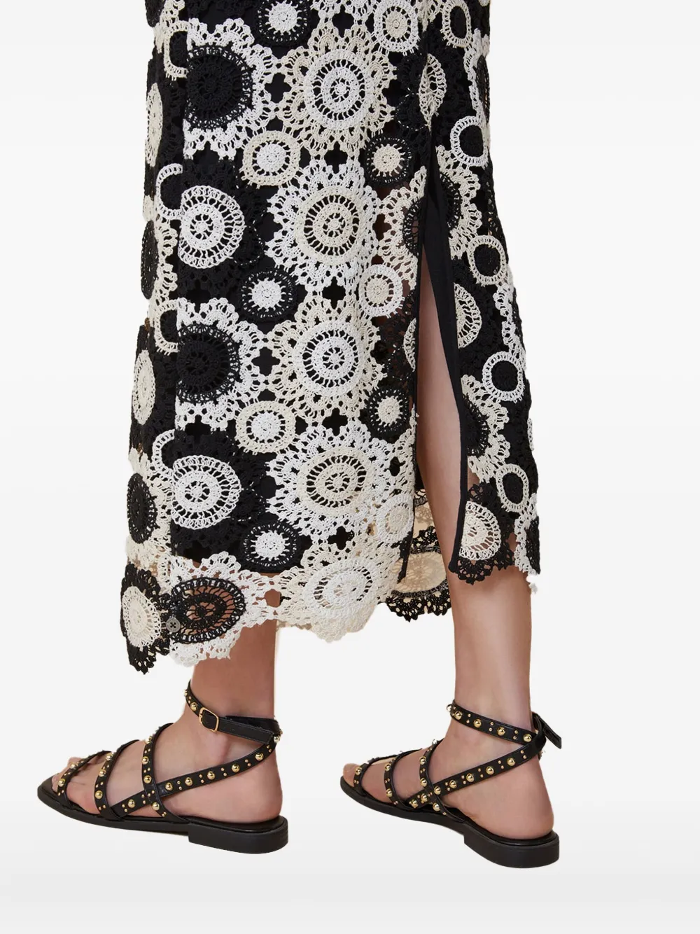 Pennyblack crochet-lace midi skirt Zwart