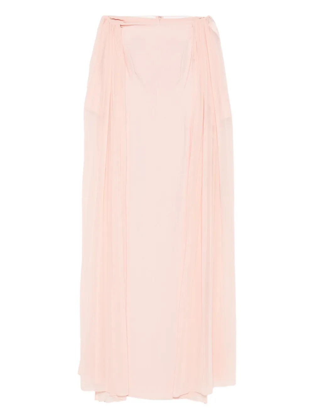 Nicole Miller cape long-sleeve maxi dress Roze