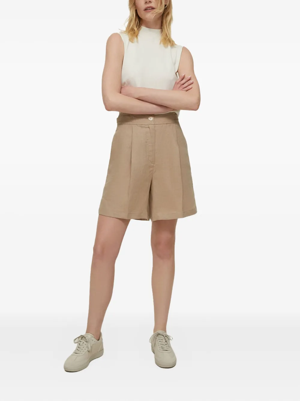 Pennyblack Geplooide shorts Beige