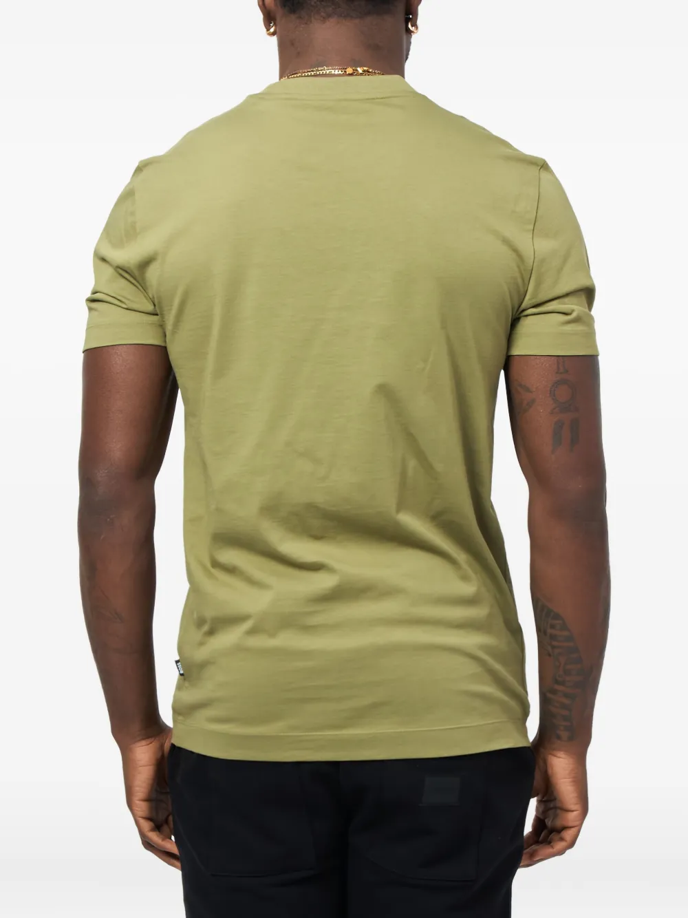 BOSS T-shirt met ronde hals Groen