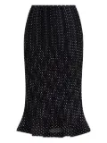 SIMONA CORSELLINI pleated polka-dot midi skirt - Black