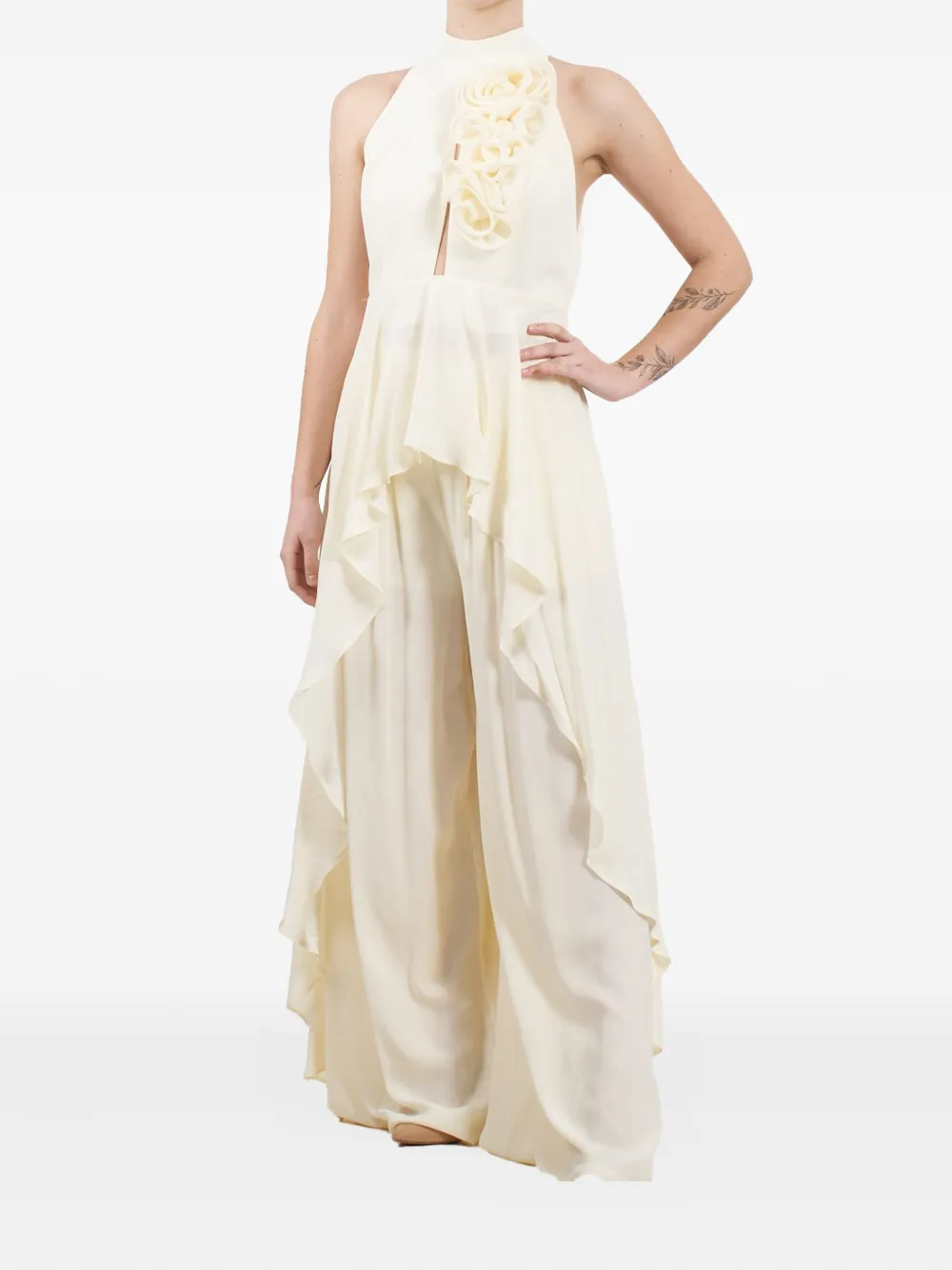 Babylone Paris rose-embellished ruffled top | Blouses | Image 2
