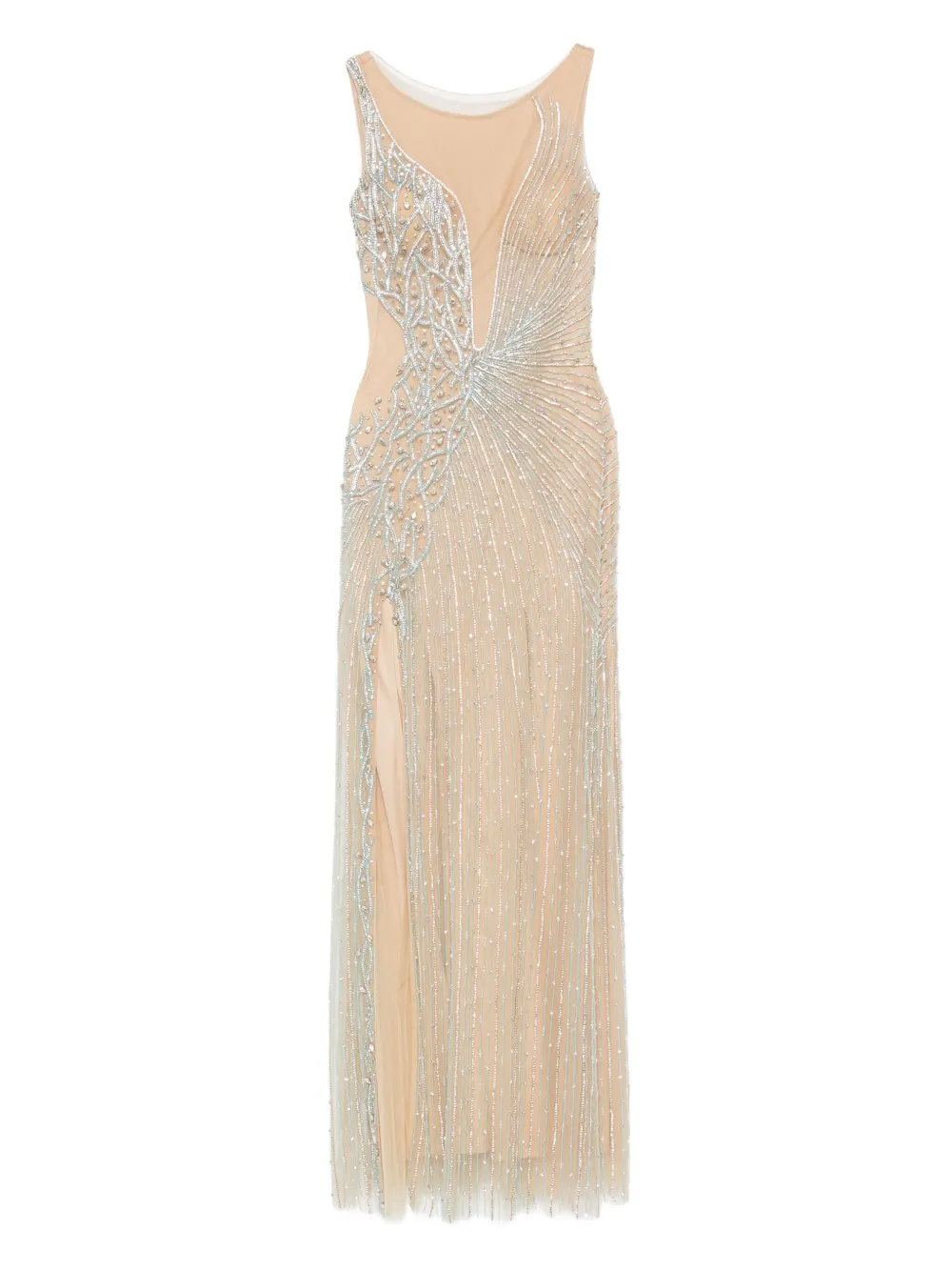 Holland & Holland embellished round-neck maxi dress | Neutrals | Image 1