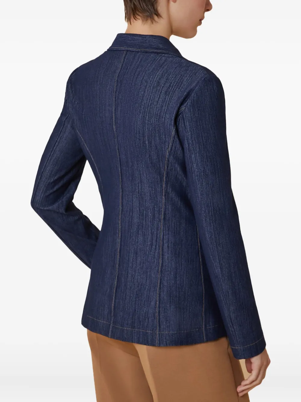 Pennyblack Single-breasted Denim Blazer In Blue