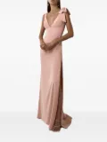 Nicole Miller bow-detail side-split dress - Pink