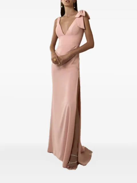 Nicole Miller bow-detail side-split dress