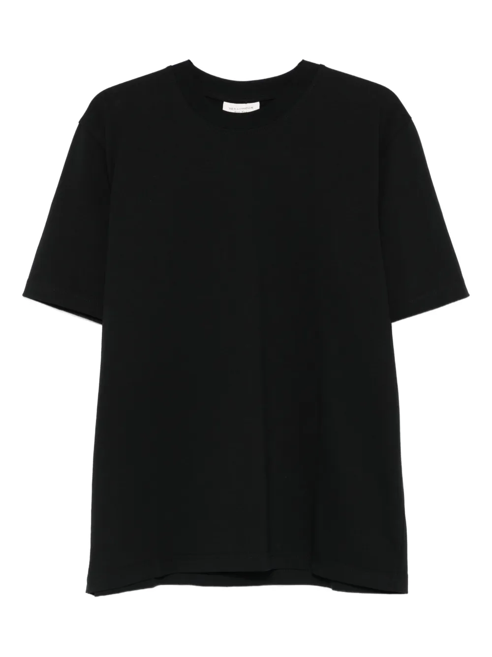 YES LONDON crew-neck short-sleeve T-shirt | Black | Image 1