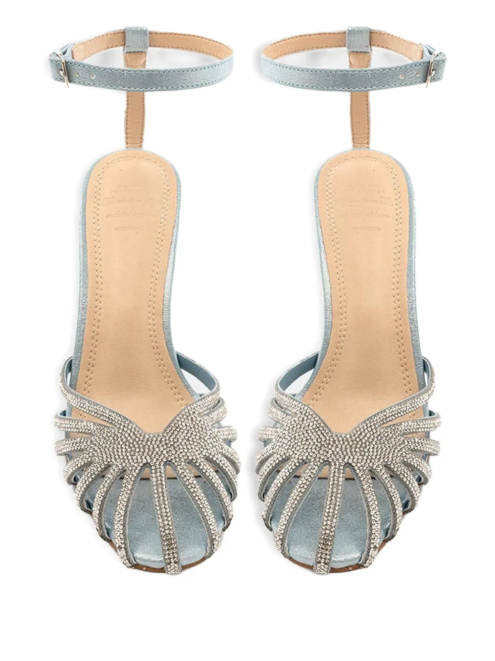 TWENTY FOURHAITCH 90mm crystal-embellished pumps Blue