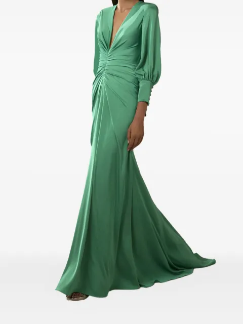 Nicole Miller V-neck gathered dress